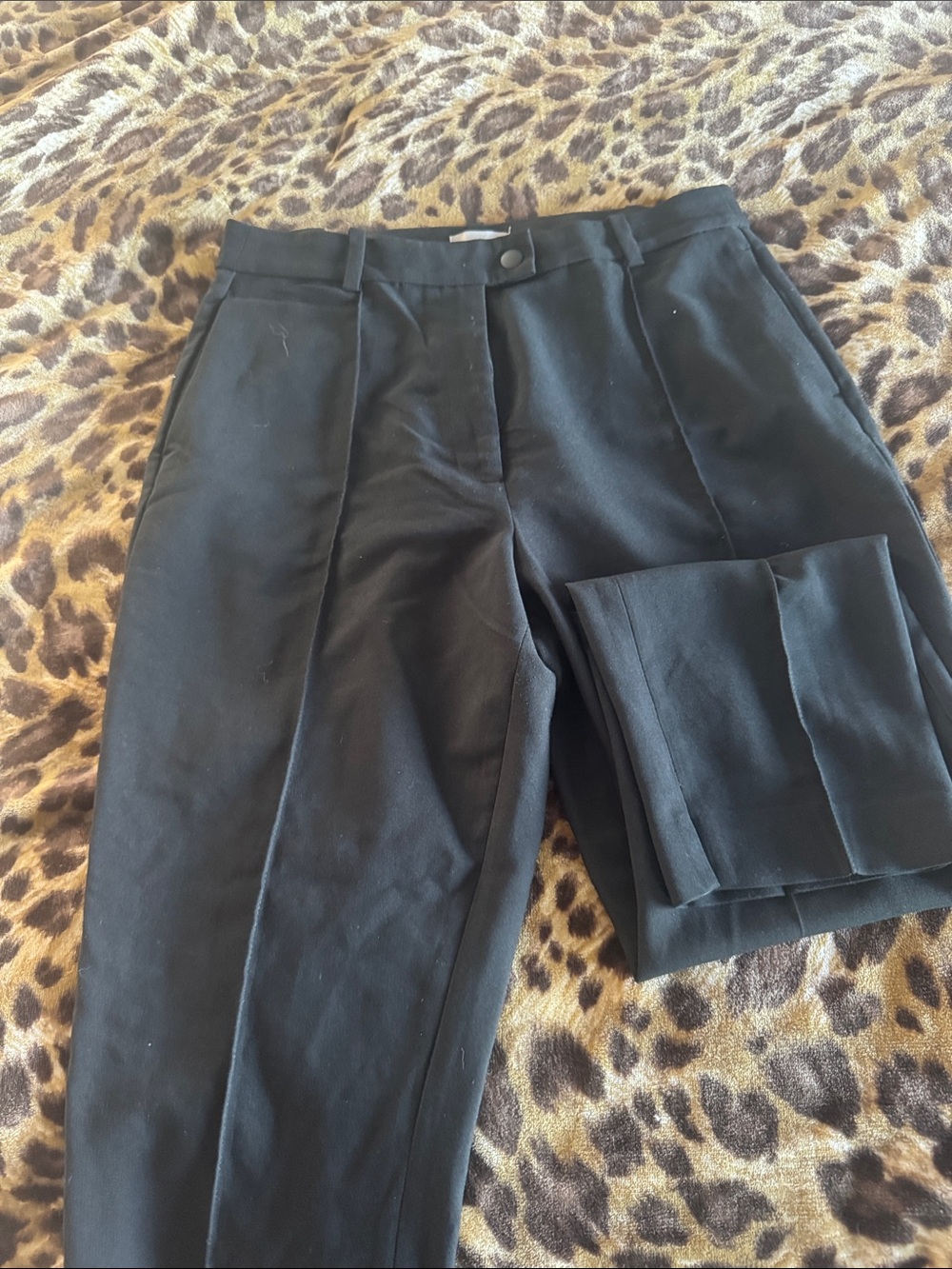 H&M Black Men's Pleated Dress Pants